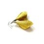 Kép 2/3 - Extra csillogó sziromlevél fülbevaló - arany