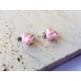 Kép 2/5 - PONT ELÉG virág fülbevaló - világos rózsaszín