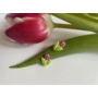 Kép 3/4 - Tulipán fülbevaló - sötét rózsaszín