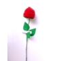 Kép 1/3 - Piros bársony rózsa 1 szál