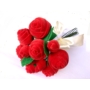 Kép 2/3 - Piros bársony rózsa csokor