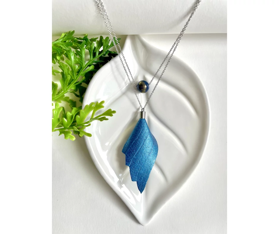 Angyalszárny nyaklánc- kék